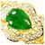 Autre Marque 18K Gelbgold-Ring mit Jadeit und Diamant Golden - Ansicht 2