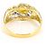 Autre Marque 18K Gelbgold-Ring mit Jadeit und Diamant Golden - Ansicht 4
