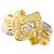 Autre Marque Platin- und Gelbgold-Ring mit Diamant Golden
