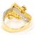 Autre Marque Platin- und Gelbgold-Ring mit Diamant Golden - Ansicht 3