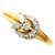 Autre Marque Platin- und Gelbgold-Ring mit Diamant Golden