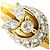Autre Marque Platin- und Gelbgold-Ring mit Diamant Golden - Ansicht 2