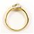 Autre Marque Platin- und Gelbgold-Ring mit Diamant Golden - Ansicht 3