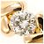 Autre Marque 18K Goldring mit Diamant Golden - Ansicht 2