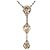 Autre Marque Collana in oro bianco 18K con diamante marrone D'oro