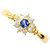 Autre Marque 18K Gelbgold-Ring mit Saphir und Diamant Golden