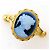 Autre Marque 18K Gelbgold-Ring mit Stein-Cameo Golden