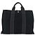 Hermès HERMES Fourre Tout MM Tote Bag cotone Nero Argento Auth BA12637 - vista 13