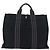 Hermès HERMES Fourre Tout MM Tote Bag cotone Nero Argento Auth BA12637 - vista 2