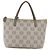Borsa LOEWE Anagram in PVC Oro Grigio Auth bs35243 Marrone D'oro - vista 13