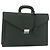Borsa Business BURBERRY in pelle verde argento Auth BA12730