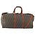 FENDI Bolsa Boston em Lona Zucca PVC Preto Marrom Autêntica 178375