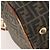 FENDI Bolsa Boston em Lona Zucca PVC Preto Marrom Autêntica 178375 - vista 16