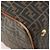 FENDI Bolsa Boston em Lona Zucca PVC Preto Marrom Autêntica 178375 - vista 18