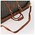 FENDI Bolsa Boston em Lona Zucca PVC Preto Marrom Autêntica 178375 - vista 7