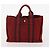 Hermès Borsa HERMES Canvas 2 Set Rosso Grigio Auth BA12669 Marrone - vista 10