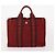 Hermès Borsa HERMES Canvas 2 Set Rosso Grigio Auth BA12669 Marrone - vista 11