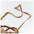 Borsa Boston Mini MCM Vicetos Logogram in PVC e pelle 2way Marrone Oro Auth 181122 D'oro - vista 14
