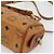 Borsa Boston Mini MCM Vicetos Logogram in PVC e pelle 2way Marrone Oro Auth 181122 D'oro - vista 16