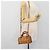 Borsa Boston Mini MCM Vicetos Logogram in PVC e pelle 2way Marrone Oro Auth 181122 D'oro - vista 21