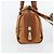 Borsa Boston Mini MCM Vicetos Logogram in PVC e pelle 2way Marrone Oro Auth 181122 D'oro - vista 3