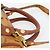 Borsa Boston Mini MCM Vicetos Logogram in PVC e pelle 2way Marrone Oro Auth 181122 D'oro - vista 8