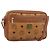 Borsa a Spalla MCM Vicetos Logogram PVC Marrone Oro Auth 181257 D'oro