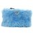 Clutch PRADA in Pelliccia Argento Light Blue Auth 179733SM Blu chiaro - vista 13