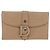 Cartera Bifold Christian Dior de cuero Beige Plata Auth 181514 - vista 13