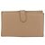 Cartera Bifold Christian Dior de cuero Beige Plata Auth 181514 - vista 2