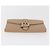 Cartera Bifold Christian Dior de cuero Beige Plata Auth 181514 - vista 6
