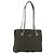 PRADA Chain Tote Bag Nylon Khaki Silver Auth 180596 Silber