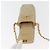 CHANEL Borsa a Spalla Matelassé con Catena in Pelle di Agnello Beige Oro CC Auth 179876A D'oro - vista 10