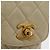 CHANEL Borsa a Spalla Matelassé con Catena in Pelle di Agnello Beige Oro CC Auth 179876A D'oro - vista 17