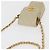 CHANEL Borsa a Spalla Matelassé con Catena in Pelle di Agnello Beige Oro CC Auth 179876A D'oro - vista 6