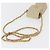 CHANEL Borsa a Spalla Matelassé con Catena in Pelle di Agnello Beige Oro CC Auth 179876A D'oro - vista 7