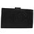 CHANEL Long Wallet Lammfell Schwarz CC Auth BA12654A