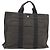 Hermès HERMES Her Line Tote Bag Canvas Grau Silber Auth BA12917 Braun