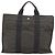 Hermès HERMES Her Line Tote Bag Canvas Grau Silber Auth BA12917 Braun - Ansicht 2