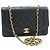 Borsa a tracolla CHANEL Diana Flap Chain in agnello trapuntato nero - vista 2