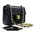 CHANEL Mini Square Small Chain Shoulder Bag Crossbody Black Lamb Nero