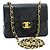 CHANEL Mini Square Small Chain Shoulder Bag Crossbody Black Lamb Nero - vista 2