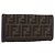 FENDI Zucca Canvas Long Wallet Schwarz Braun Auth 181538