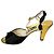 Salvatore Ferragamo Sandali con Tacco in Pelle Nera e Oro