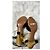Salvatore Ferragamo Sandali con Tacco in Pelle Nera e Oro - vista 7