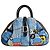 Christian Dior Miss Diorella Speedway Borsa Saddle Grande in Denim Marrone Bianco Blu Multicolore Silver hardware