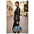 Christian Dior Miss Diorella Speedway Borsa Saddle Grande in Denim Marrone Bianco Blu Multicolore Silver hardware - vista 4