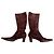 Prada Botas altas de ante marrón Castaño