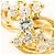 Autre Marque 18K Gelbgold-Ring mit Diamant Golden - Ansicht 2