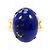 Autre Marque 18K Gelbgoldring mit Lapis Lazuli und grünem Diamanten Blau Golden